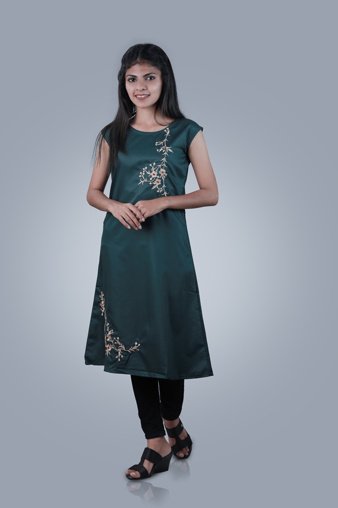Designer Dress with Embroidery - Image 3