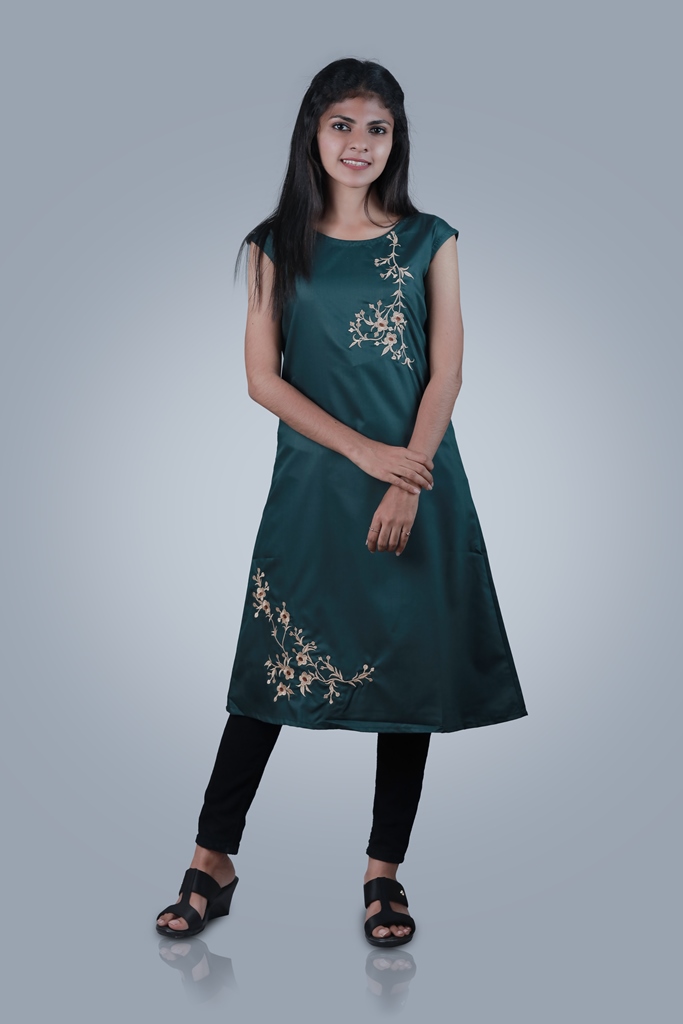 Designer Dress with Embroidery - Image 2